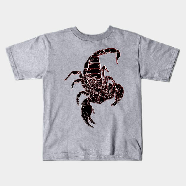 Scorpion 3D Scorpio skorpion Kids T-Shirt by 4rpixs